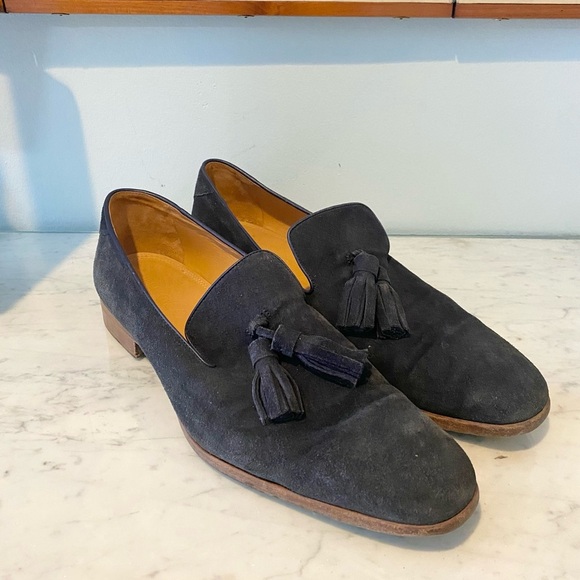 Jimmy Choo Foxley Suede Tassel Loafers Size 14 VGUC - Picture 2 of 7